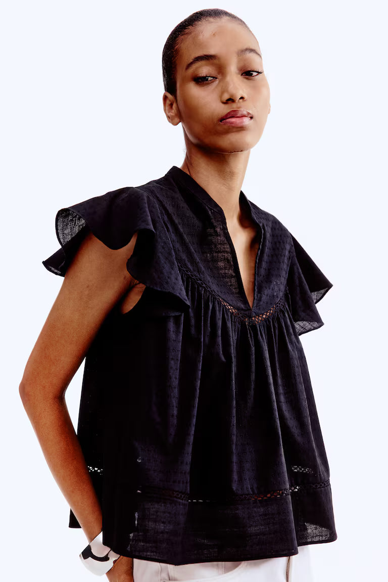 H&M Dobby-Weave Blouse