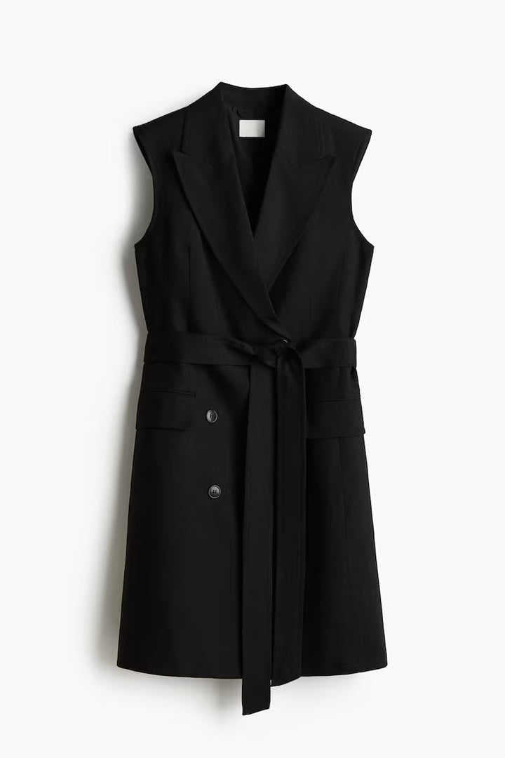 H&M Linen-blend Jacket Dress