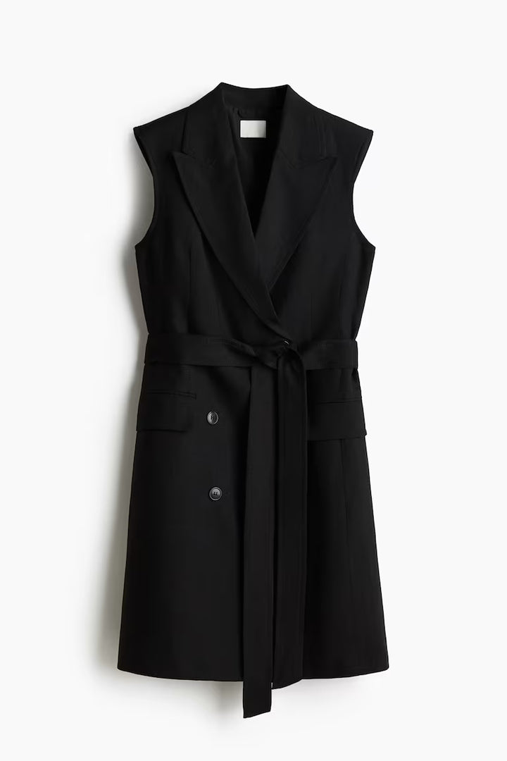 H&M Linen-blend Jacket Dress