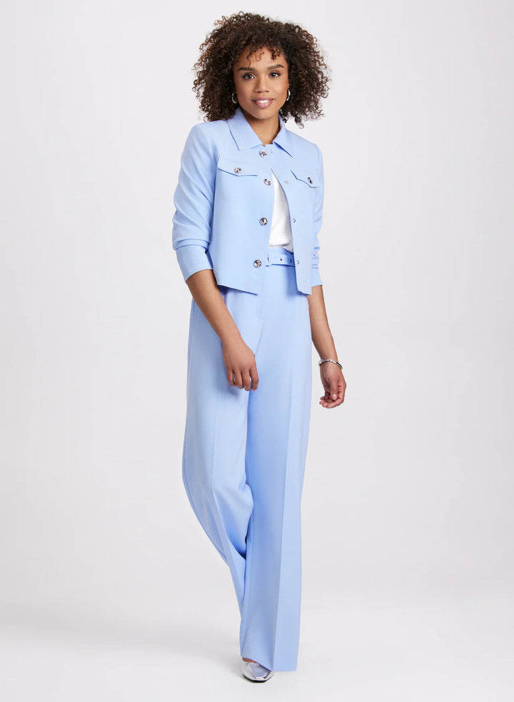 LAURA Short Embossed Button Jacket