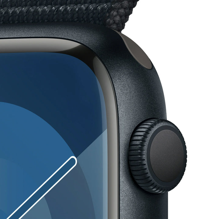 Apple Watch Series 9 [GPS 45mm] Smartwatch with Midnight Aluminum Case and Midnight Sport Loop. Fitness Tracker, ECG Apps, Always-On Retina Display, Water Resistant