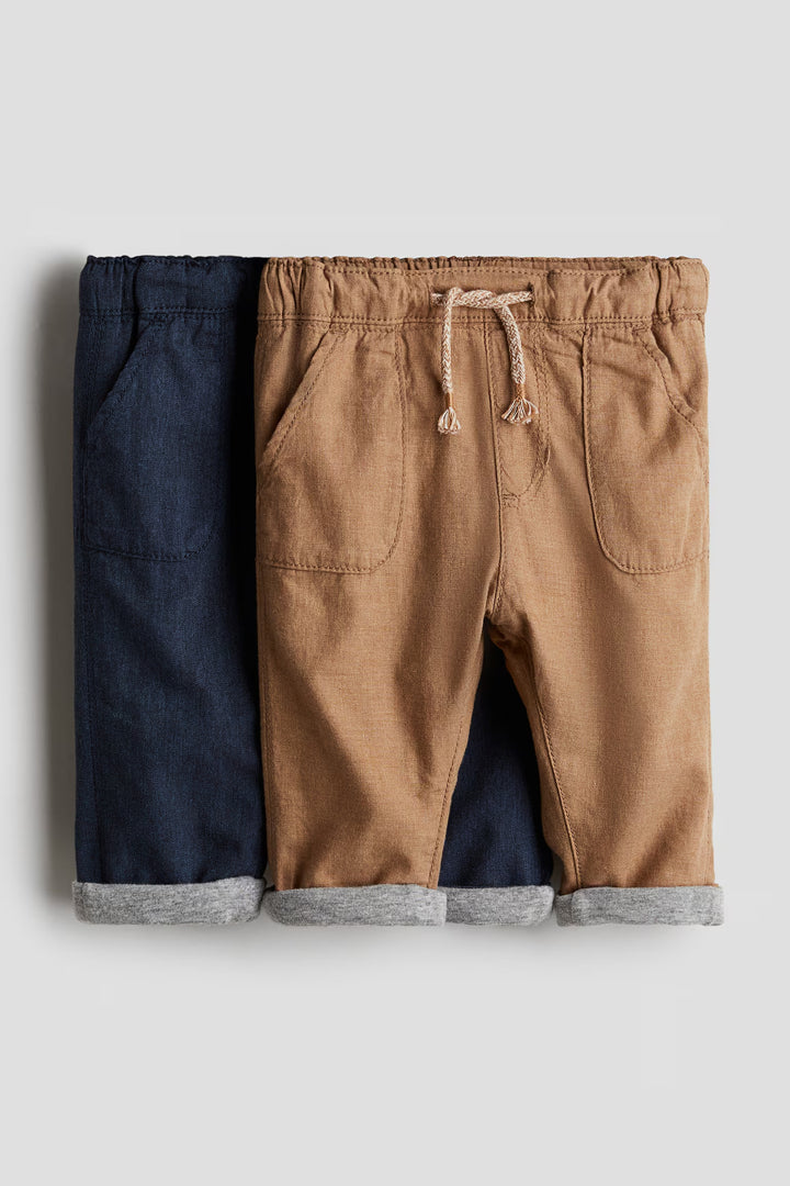 H&M 2-pack Fully Lined Cotton Pants