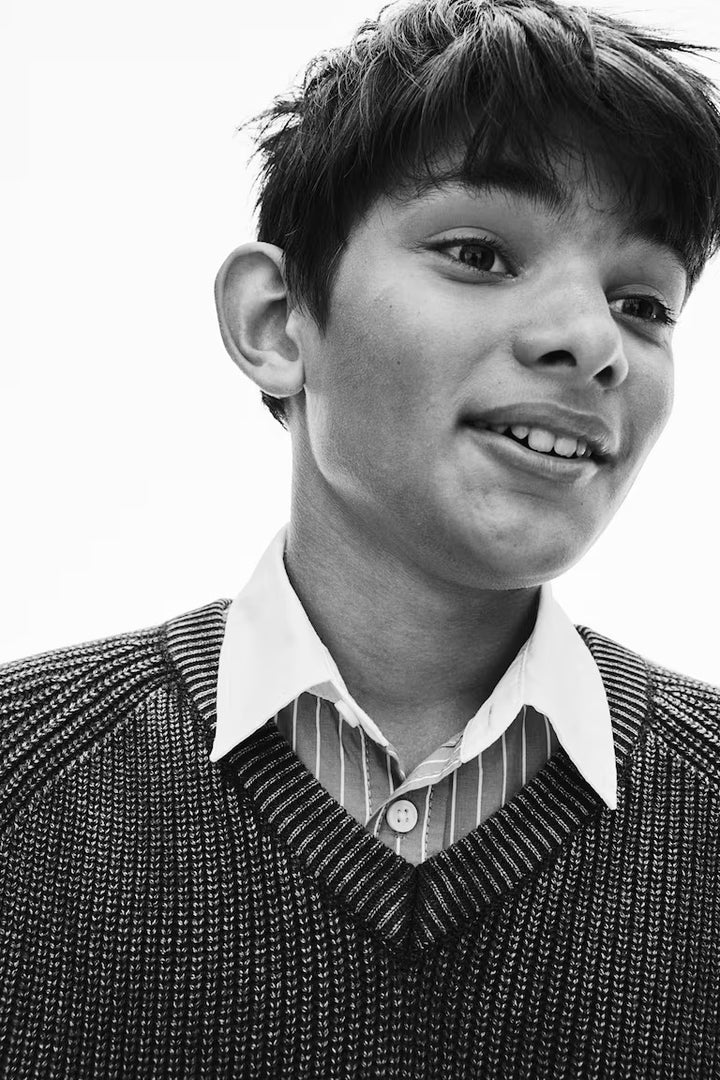 H&M Rib-Knit V-Neck Sweater