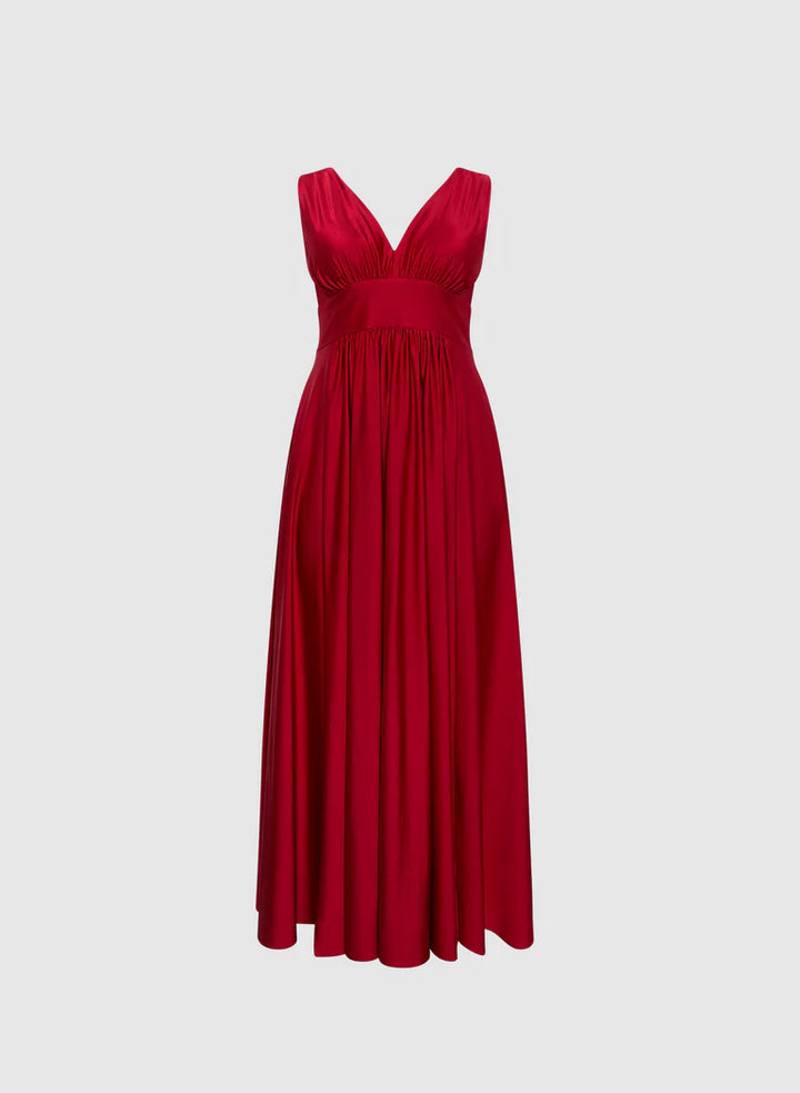 LAURA Plunging Neckline Maxi Dress