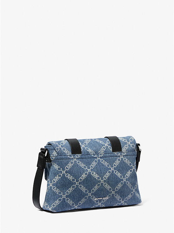 Michael Kors Darrington Mini Empire Diamond Jacquard Denim Crossbody Bag