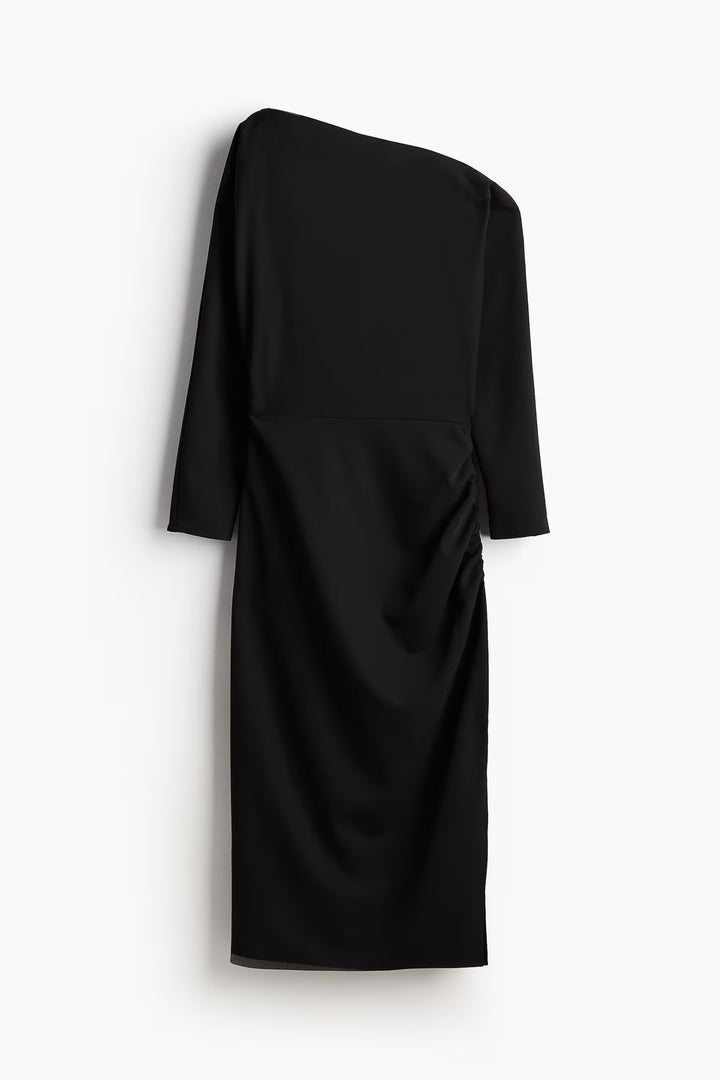H&M Draped One-Shoulder Dress