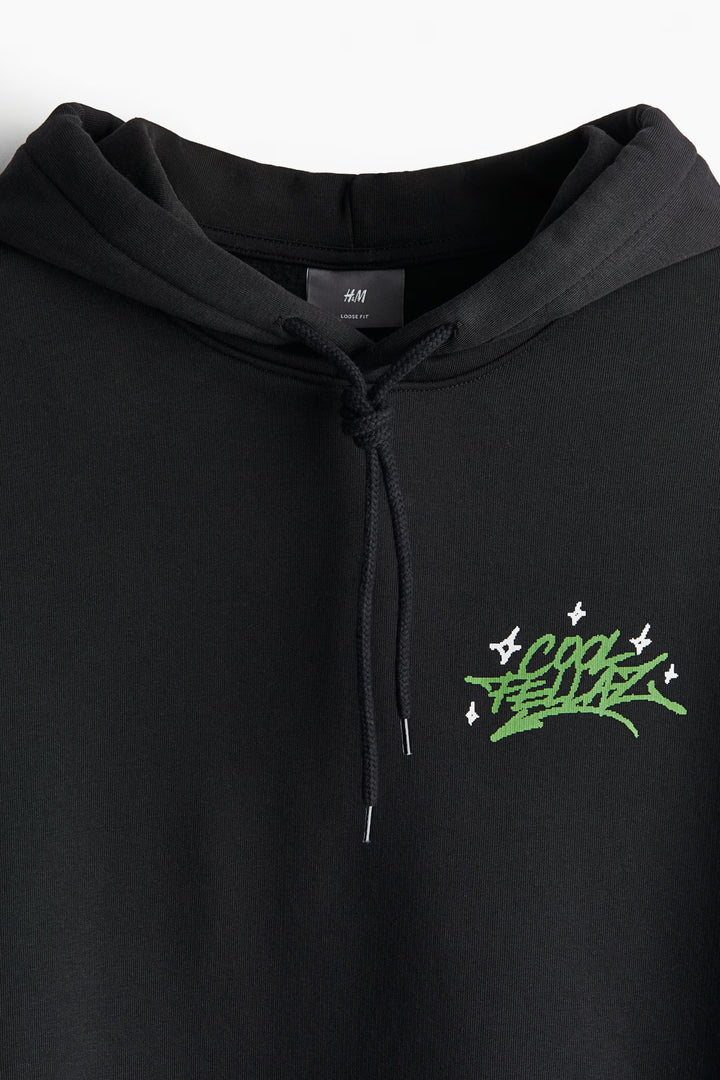 H&M Loose Fit Printed Hoodie
