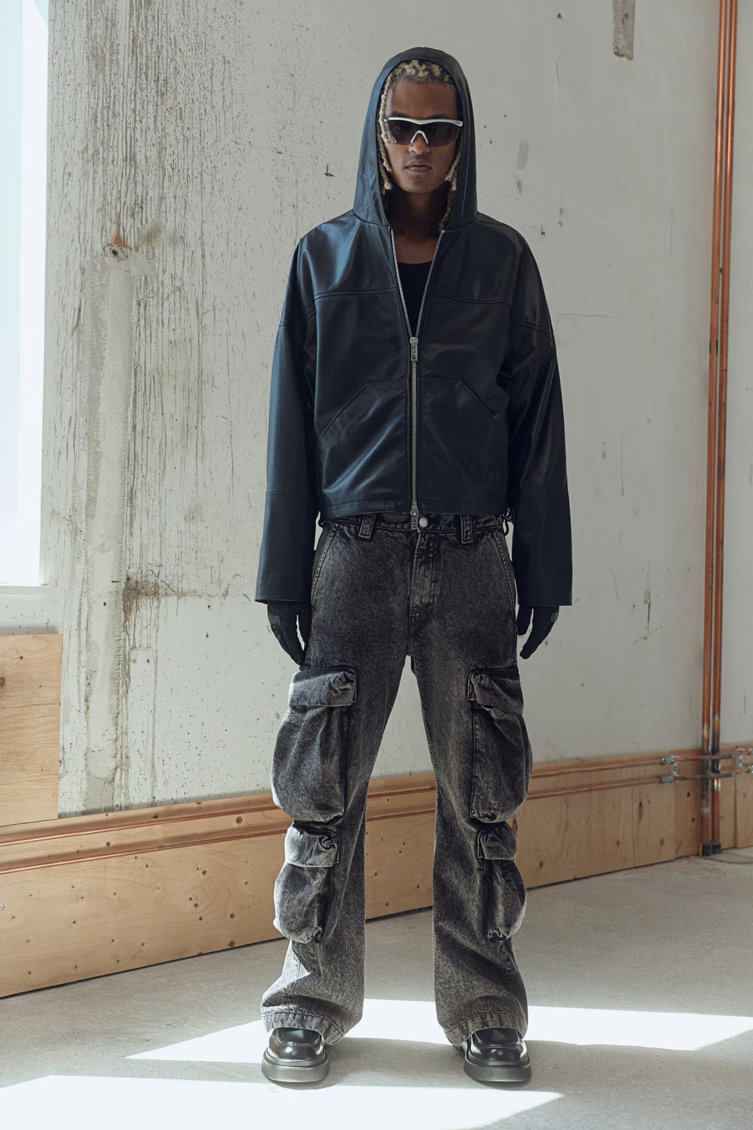 H&M Bootcut Loose Cargo Jeans