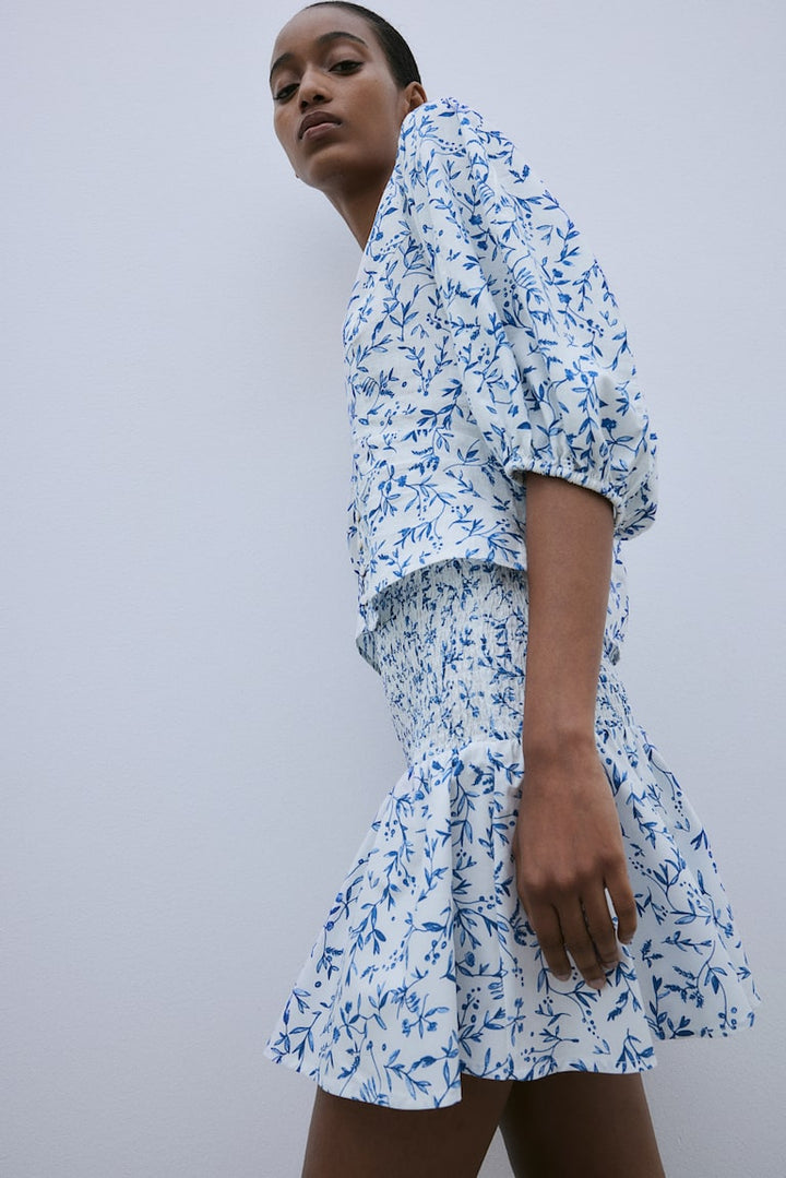 H&M Smocked Mini Skirt