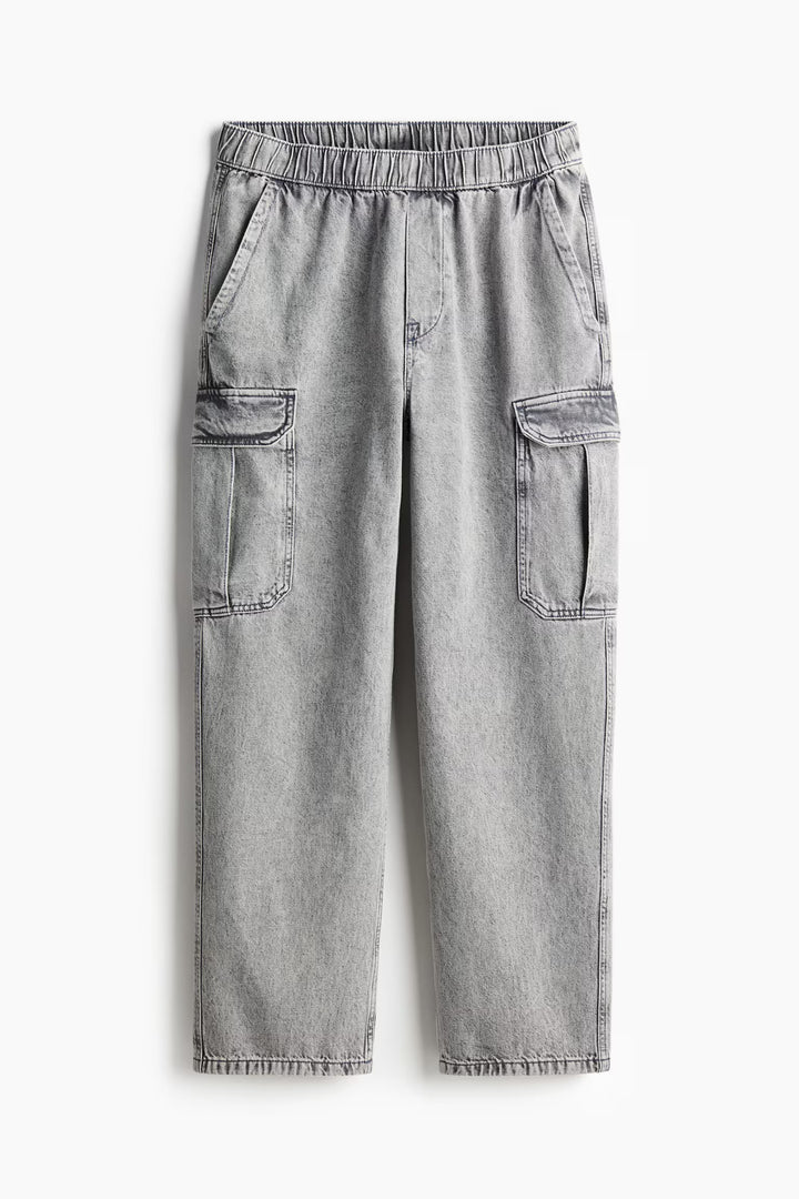 H&M Loose Cargo Denim Joggers