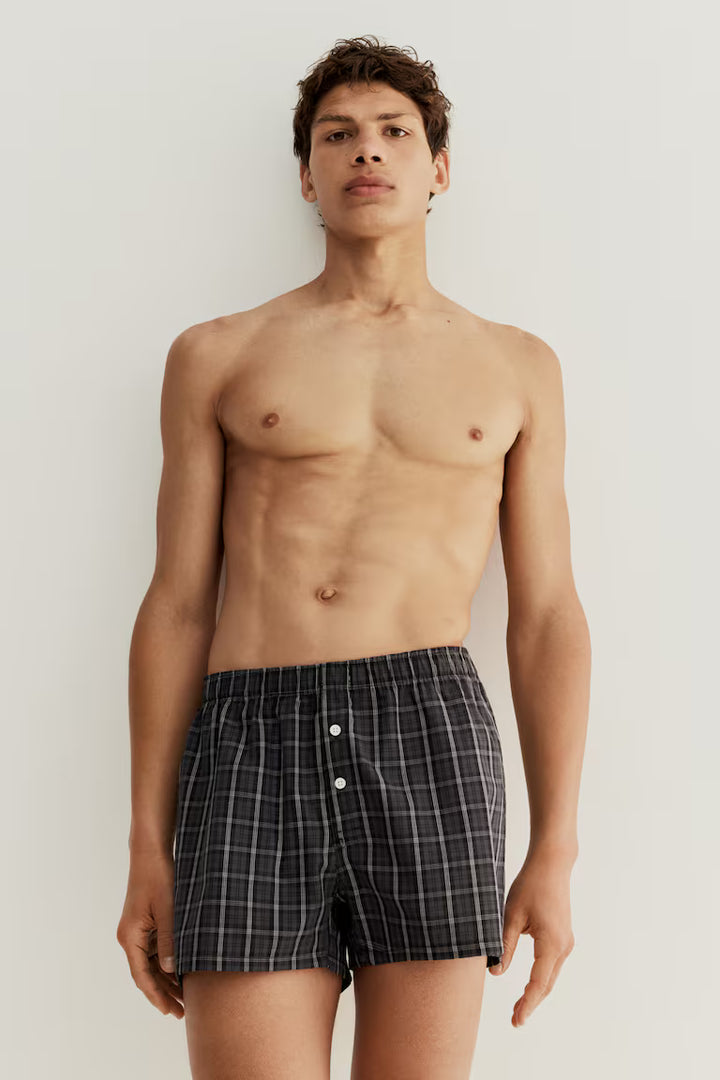 H&M 3-pack Woven Cotton Boxer Shorts