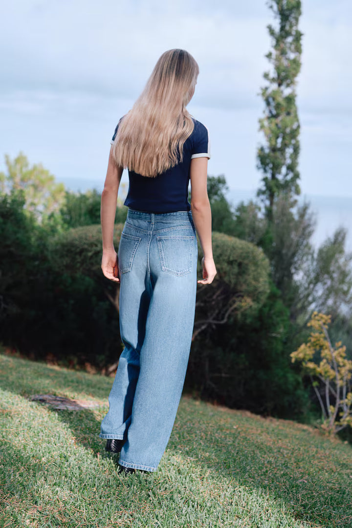 H&M High-Rise Barrel-Leg Jeans