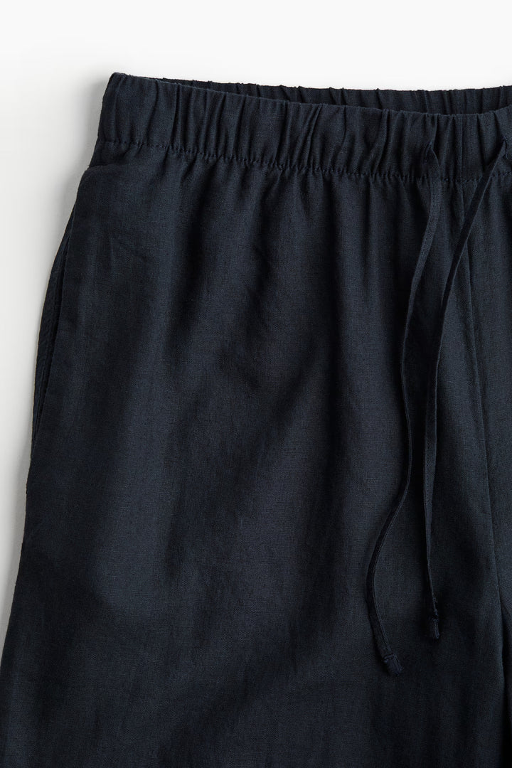 H&M Wide-Leg Linen-Blend Pants