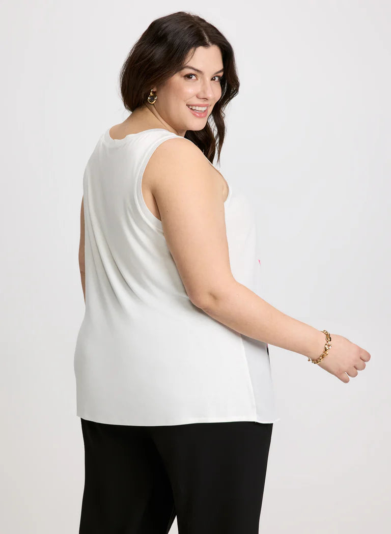 LAURA Floral Placement Print Top