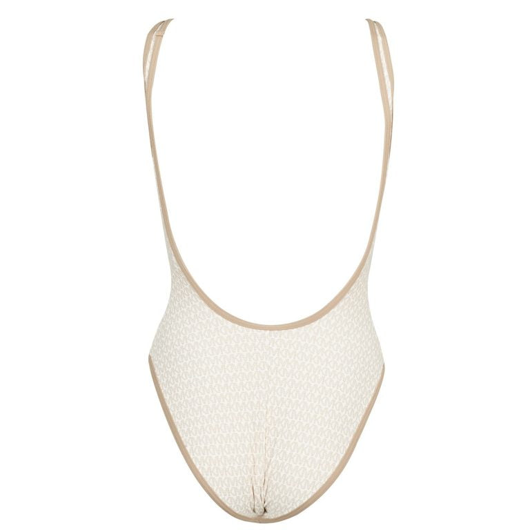 Michael Kors All-over Print Logo One Piece Swimsuit