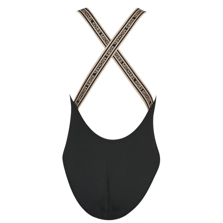 Michael Kors Logo Scoop Neck One Piece Swimsuit