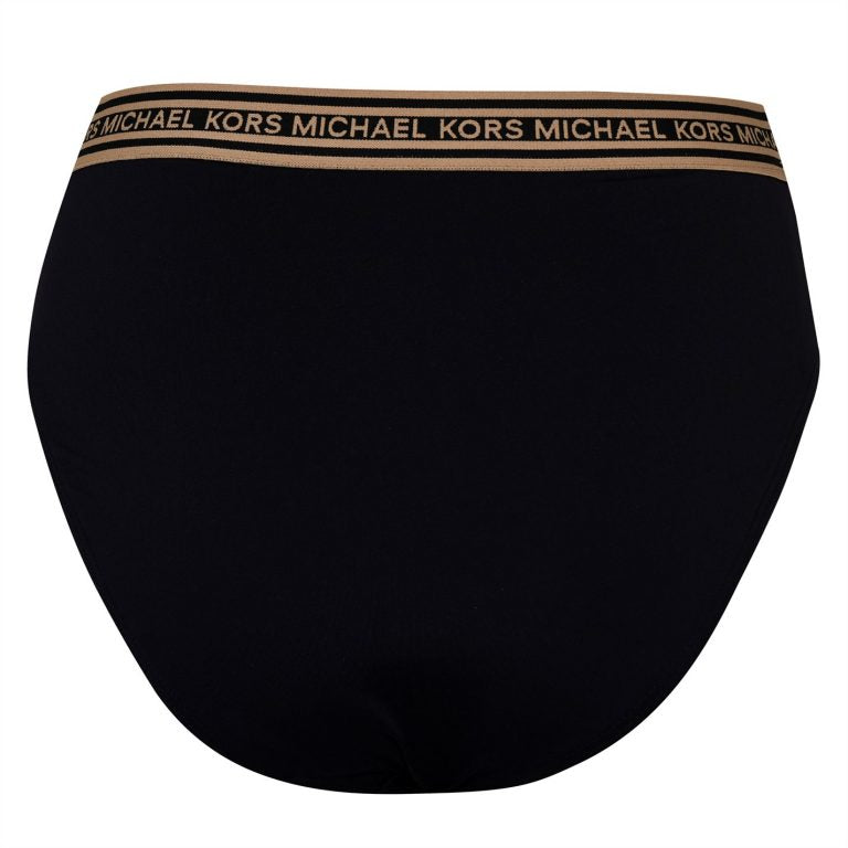 Michael Kors Logo High Waist Bikini Bottoms