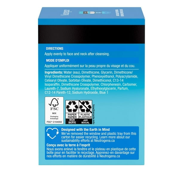 Neutrogena Hydroboost Facial gel-cream with hyaluronic acid, hydrating face moisturizer, Dermatologist Recommended, 47 mL