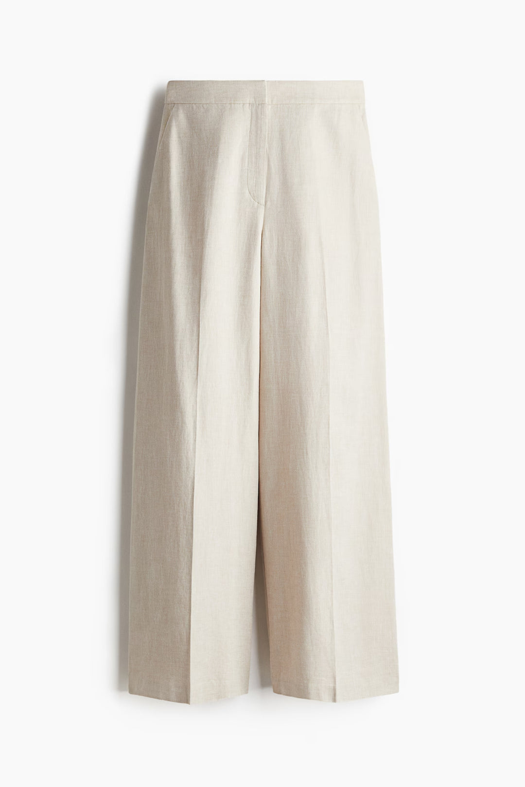 H&M Wide-Leg Linen-Blend Pants