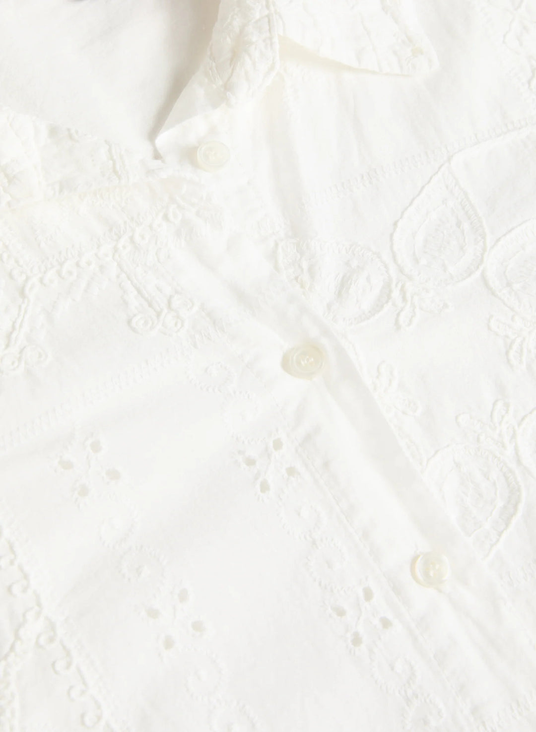 LAURA Embroidered Button-Down Blouse