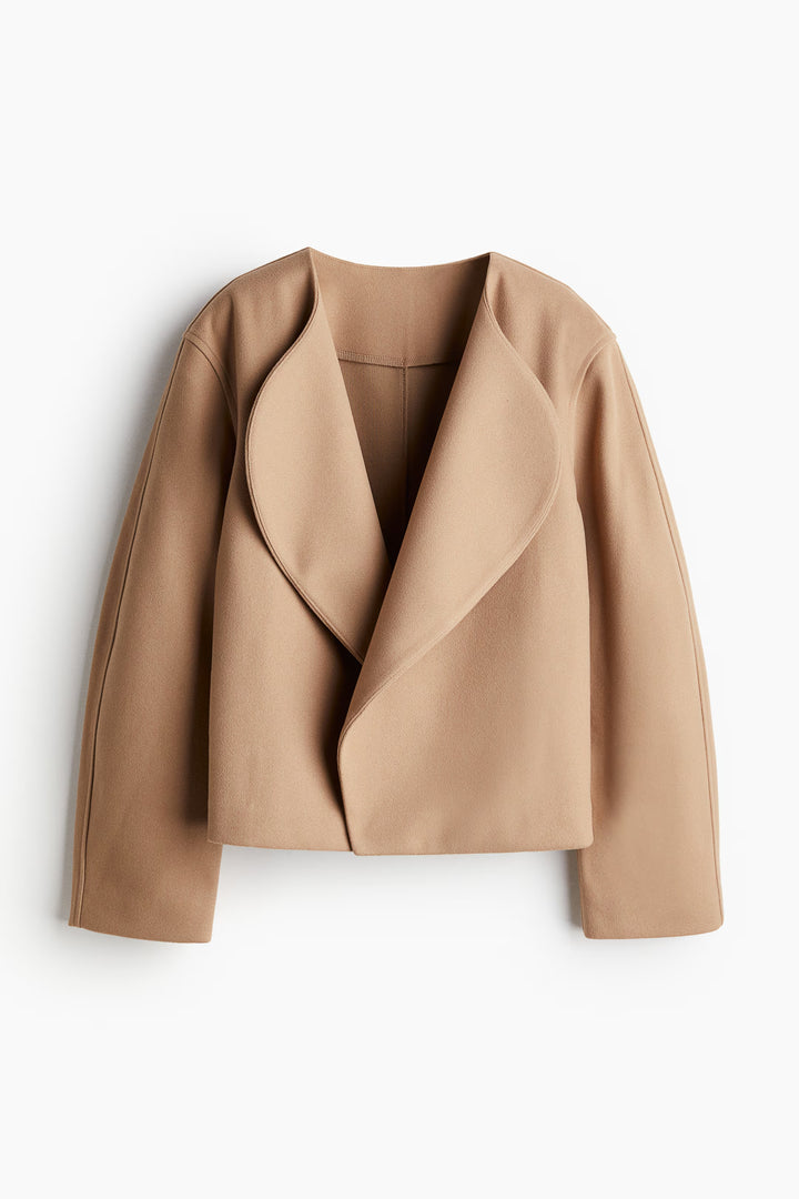 H&M Felted Jacket with Shawl Collar