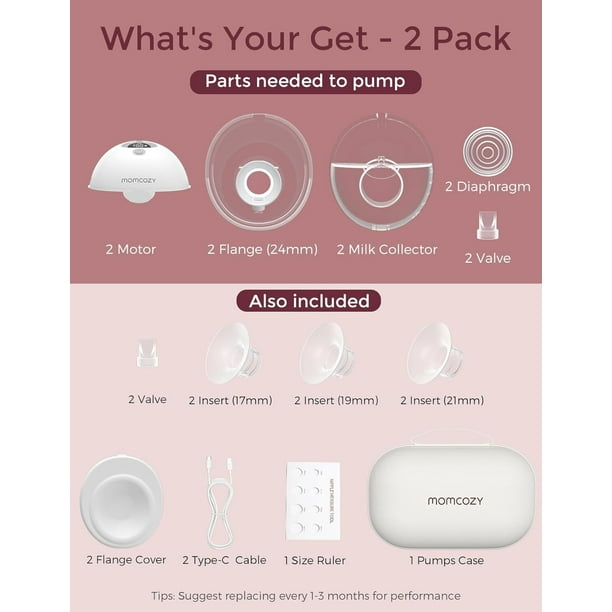 Momcozy M5 Hands Free Breast Pump, Wearable Breast Pump with 3 Modes & 9 Levels
