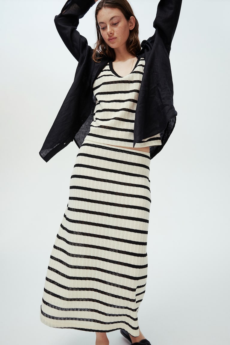 H&M Textured-knit Skirt