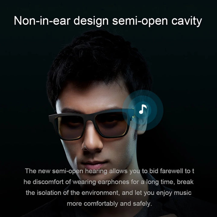 Abcelit Bluetooth Smart Glasses Hands-Free Call 1080P Camera Video GPS Navigation Remind Sunglasses Sunglasses