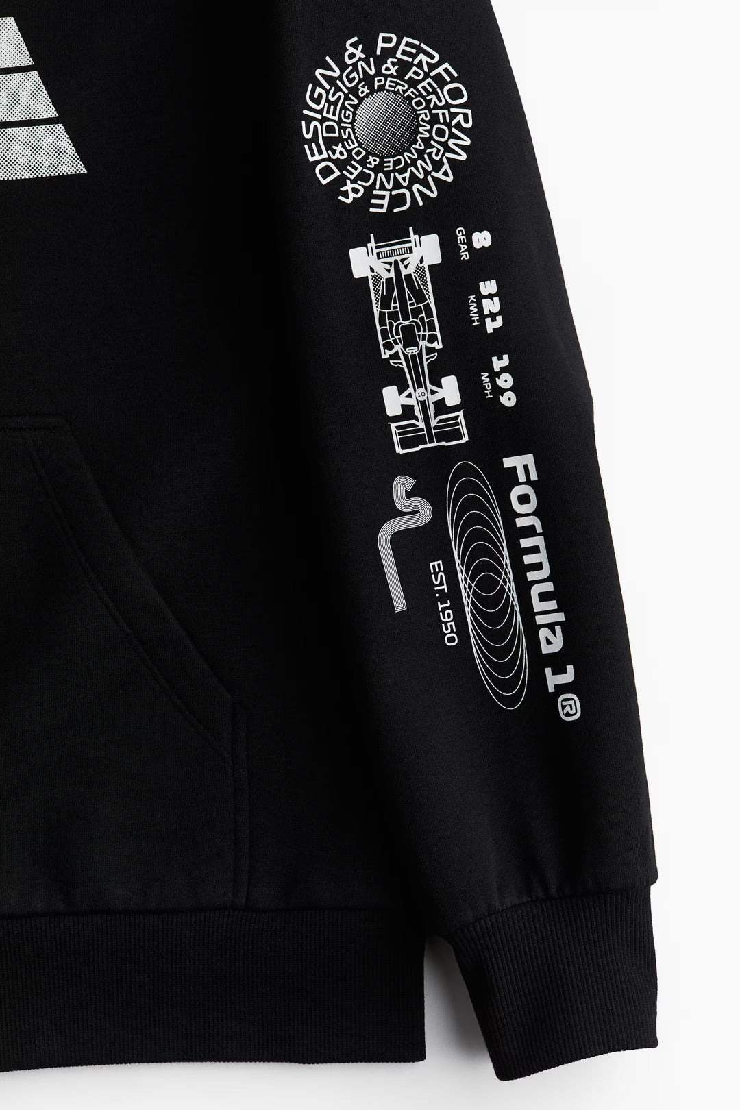 H&M Oversized Hooded Jacket with Motif