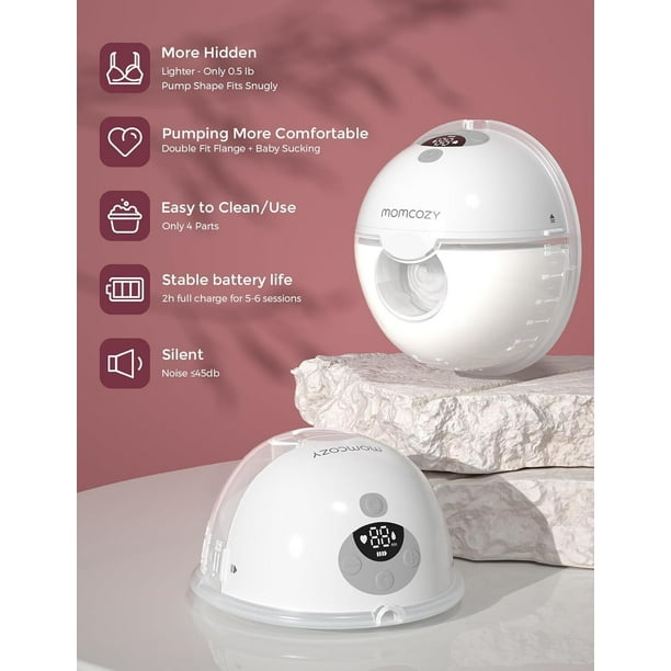 Momcozy M5 Hands Free Breast Pump, Wearable Breast Pump with 3 Modes & 9 Levels