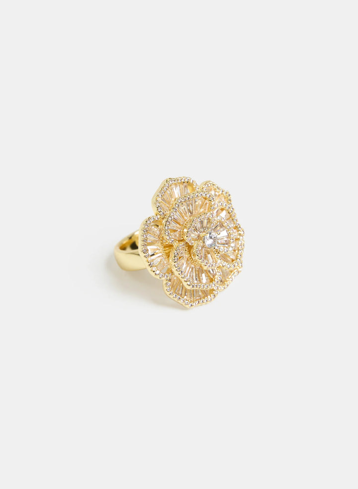 Laura Crystal Flower Ring