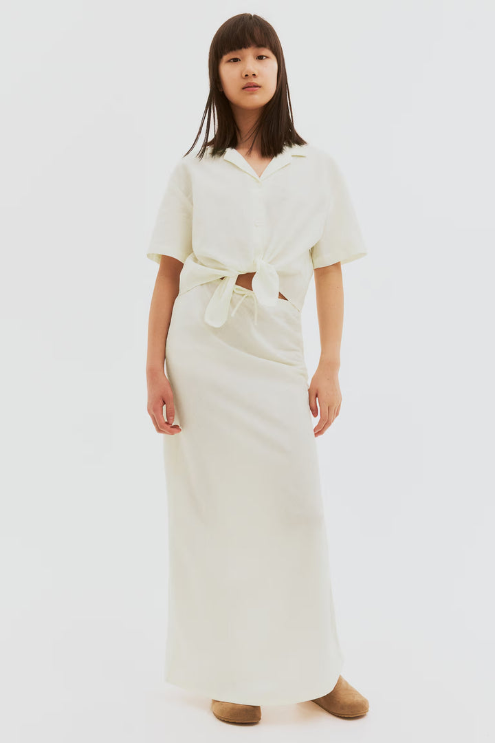 H&M Knot-Detail Cropped Shirt