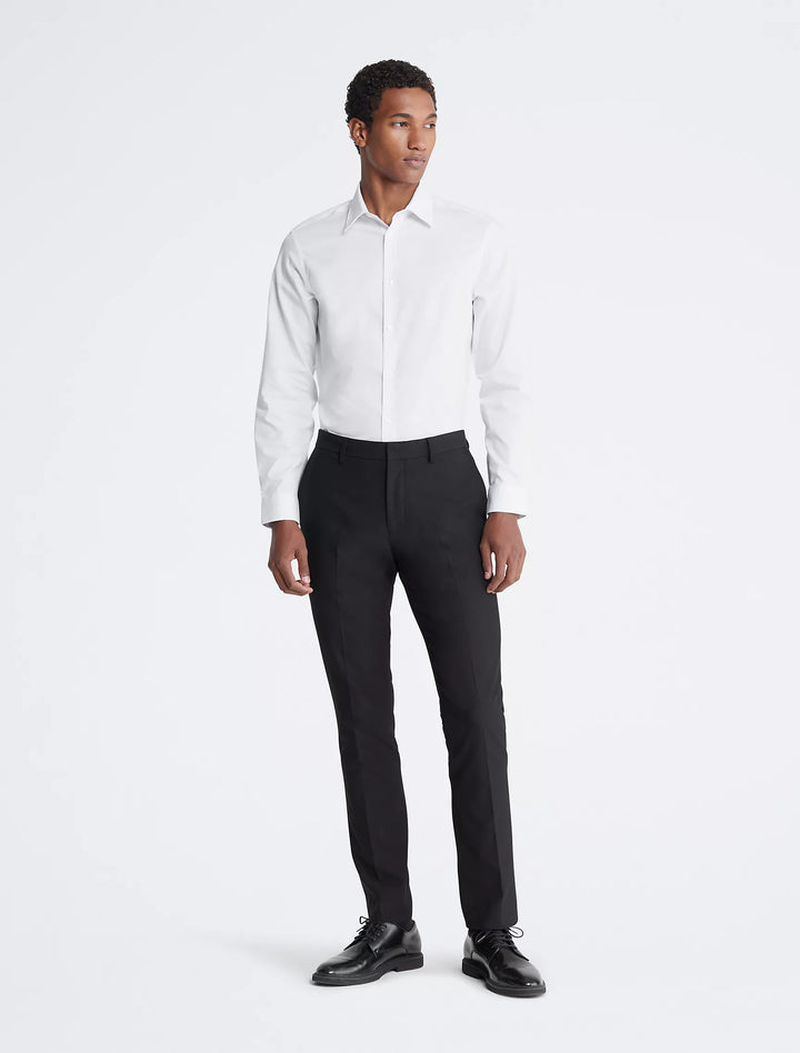 Calvin Klein Cotton Herringbone Slim Fit Dress Shirt