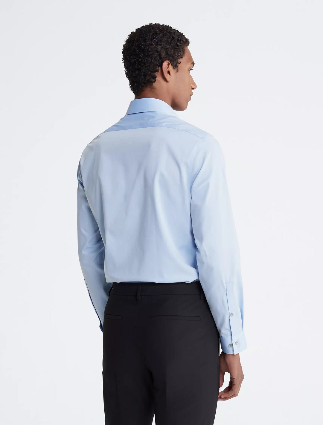 Calvin Klein Cotton Herringbone Slim Fit Dress Shirt