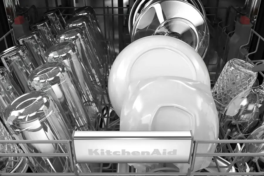 KitchenAid - 24" Top Control Built-In Stainless Steel Tub Dishwasher with 3rd Rack, FreeFlex, 44 dBA - Stainless Steel With PrintShield Finish