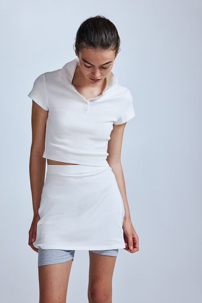 H&M RIBBED POLO SHIRT
