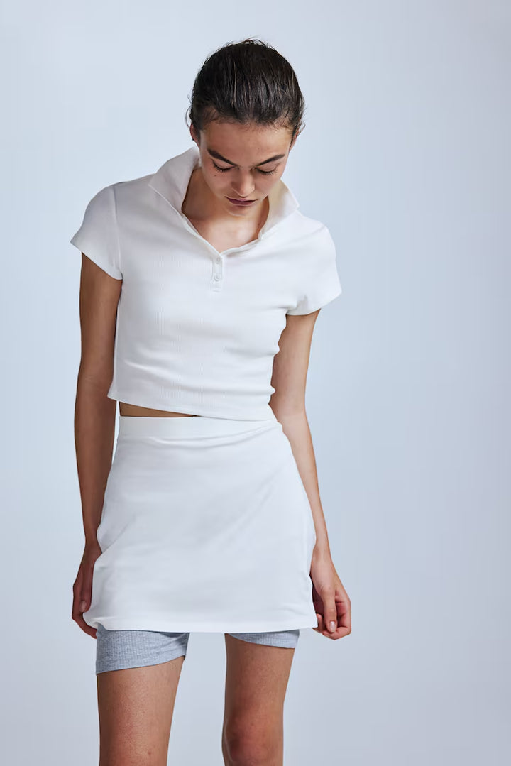 H&M RIBBED POLO SHIRT