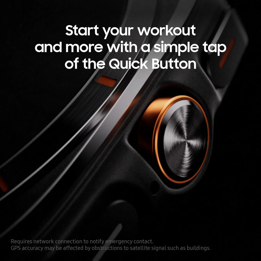 Samsung Galaxy Watch Ultra 47mm LTE Titanium Smart Watch, Titanium Gray, Orange Band