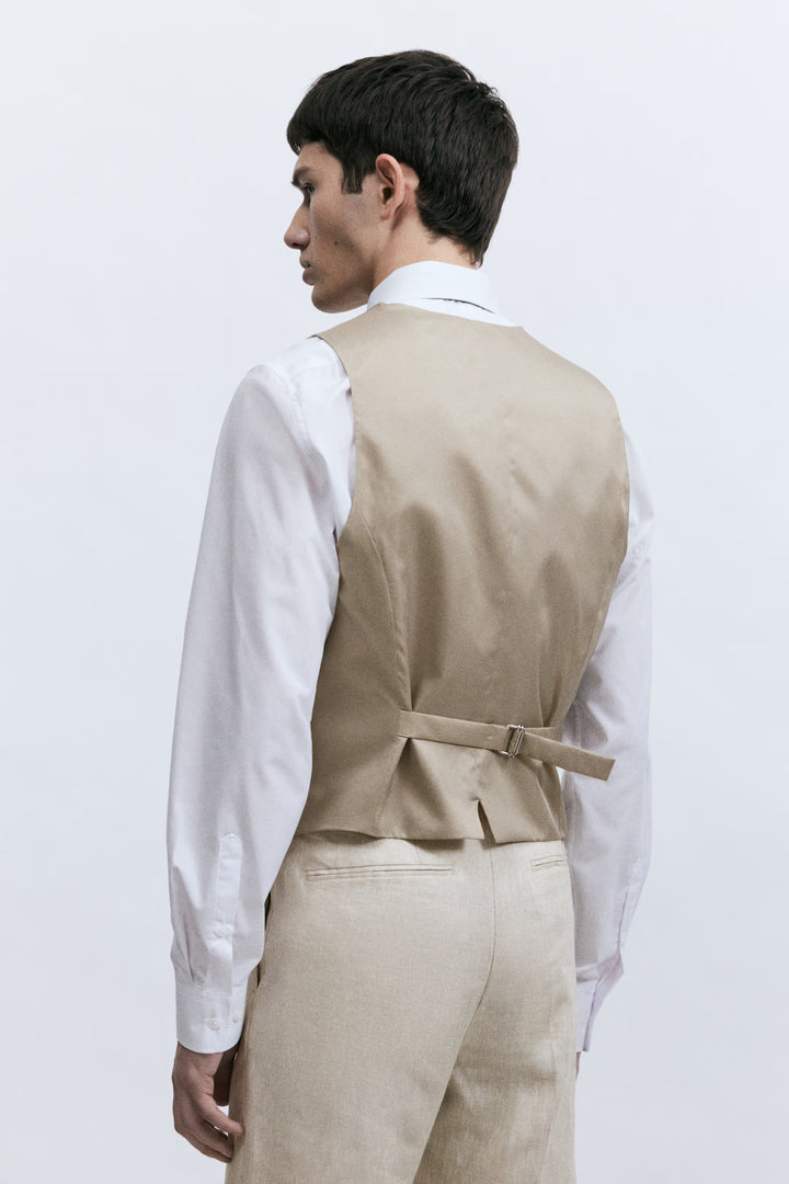 H&M Slim-Fit Linen Suit Vest