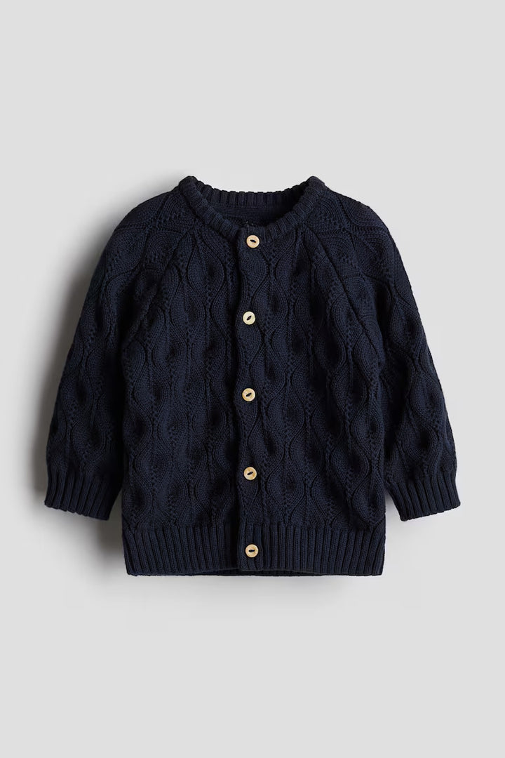 H&M Pattern-knit Cotton Cardigan
