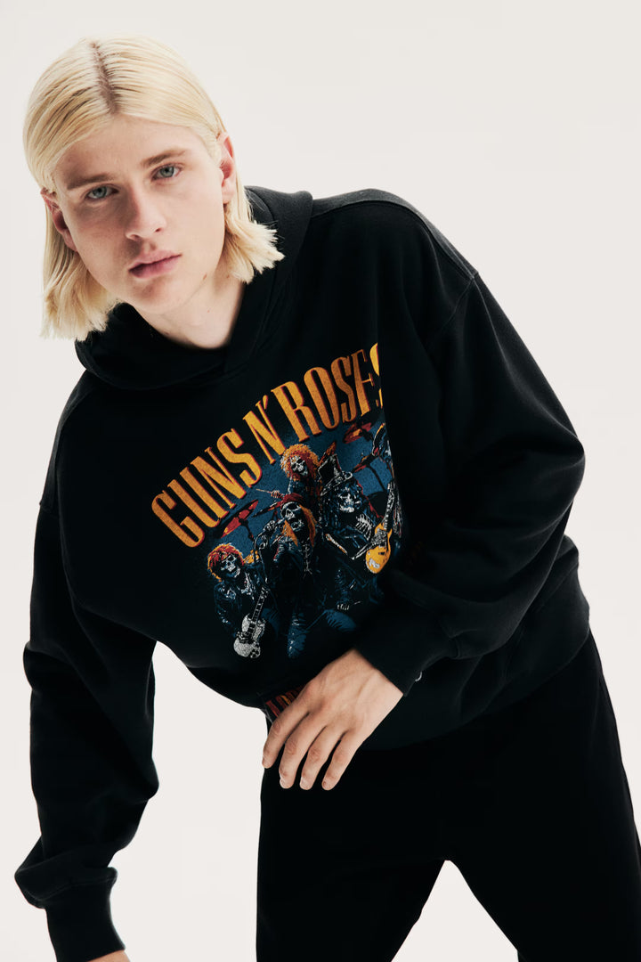 H&M Oversized Fit Printed Hoodie