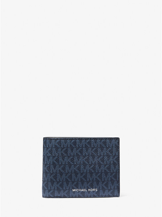 Michael Kors Harrison Logo Billfold Wallet With Passcase