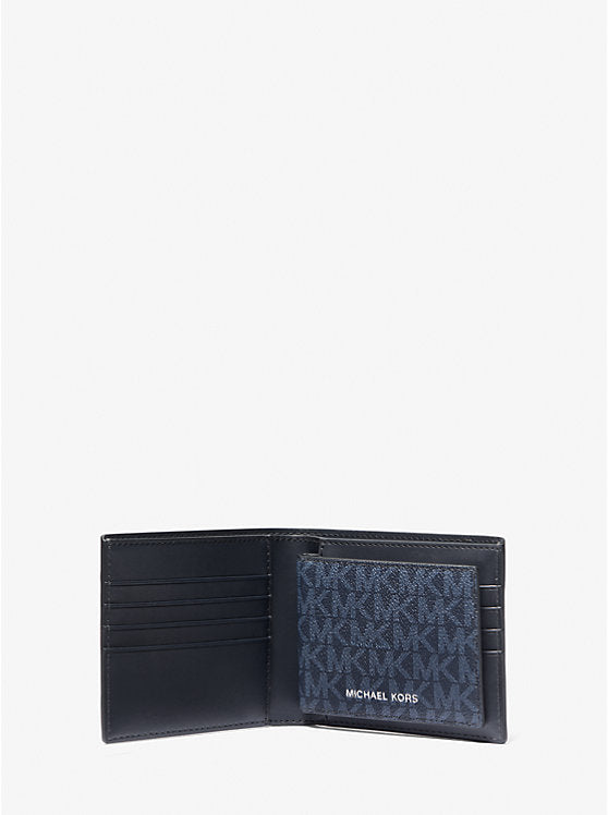 Michael Kors Harrison Logo Billfold Wallet With Passcase