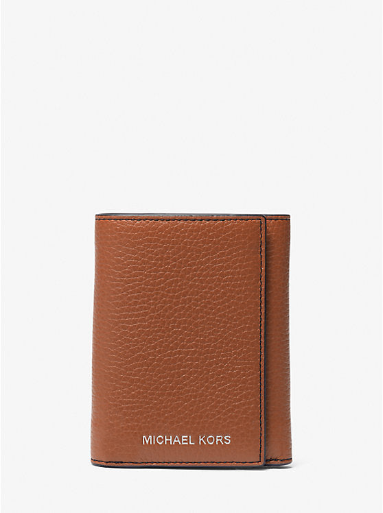 Michael Kors Hudson Pebbled Leather Tri-Fold Wallet