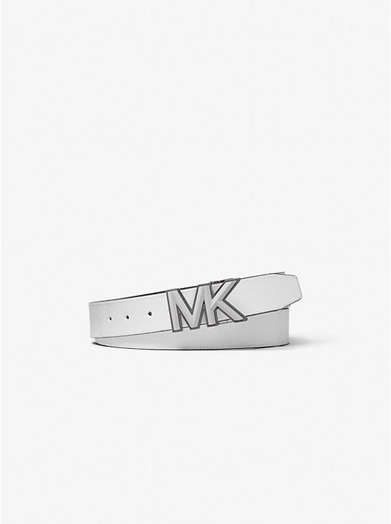 Michael Kors Logo Buckle Leather Belt