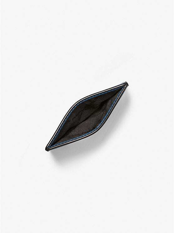 Michael Kors Hudson Embossed Pebbled Leather Tall Card Case