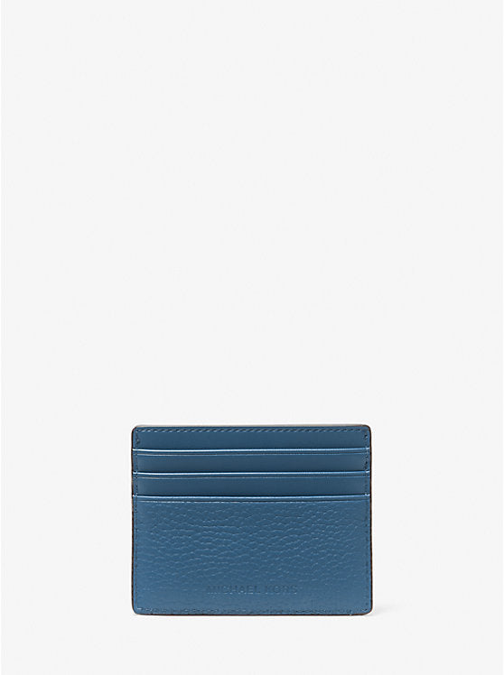 Michael Kors Hudson Embossed Pebbled Leather Tall Card Case