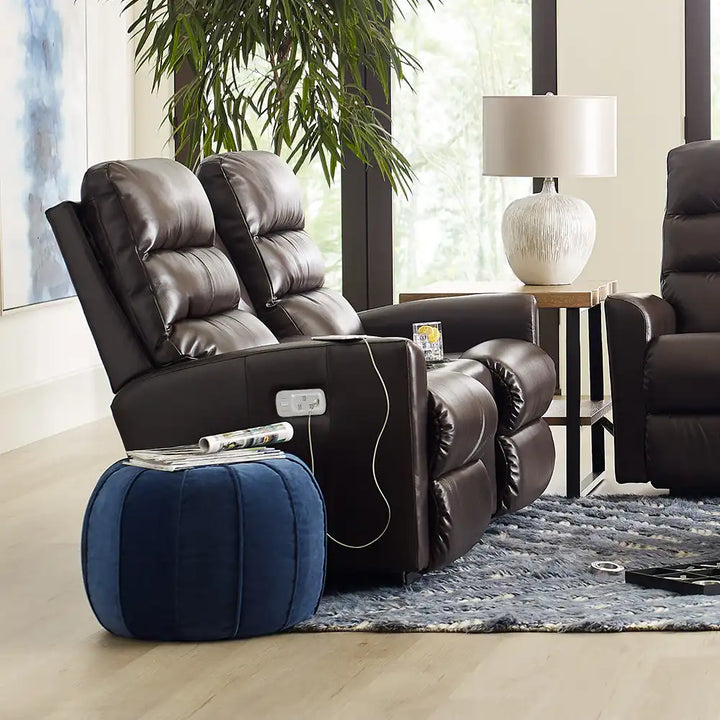LAZBOY J Share Liam Power Wall Reclining Loveseat w/ Headrest & Console