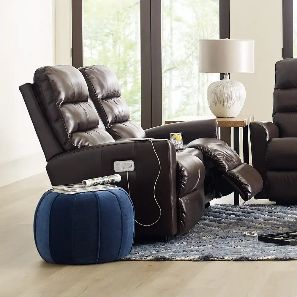 LAZBOY J Share Liam Power Wall Reclining Loveseat w/ Headrest & Console