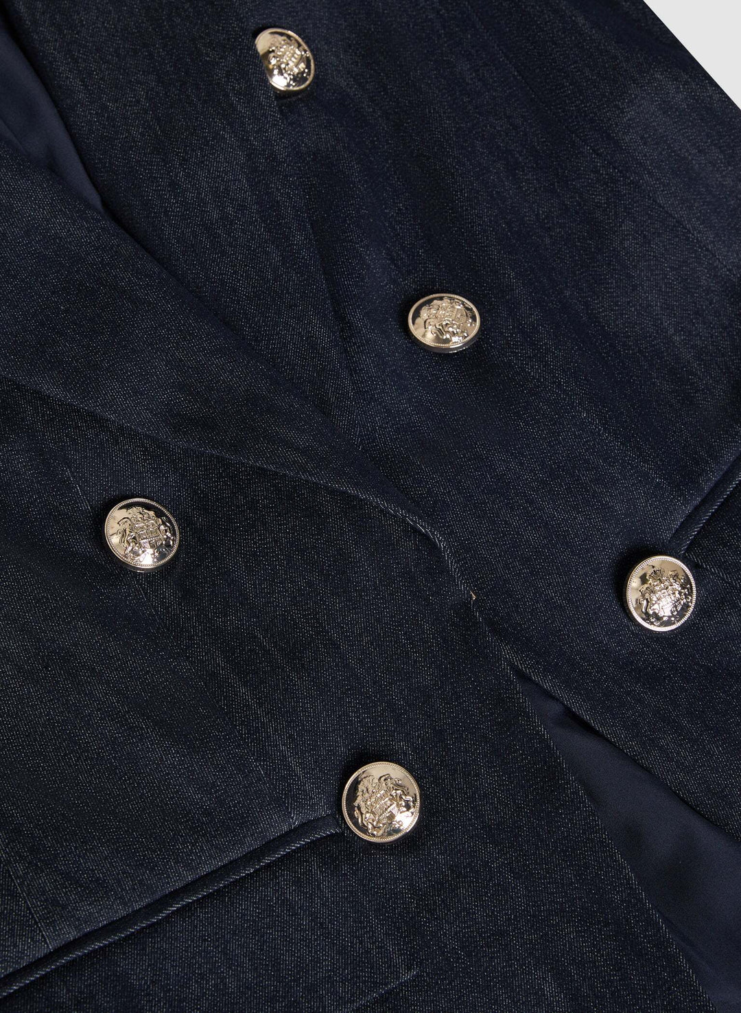 LAURA Metallic Button Denim Jacket